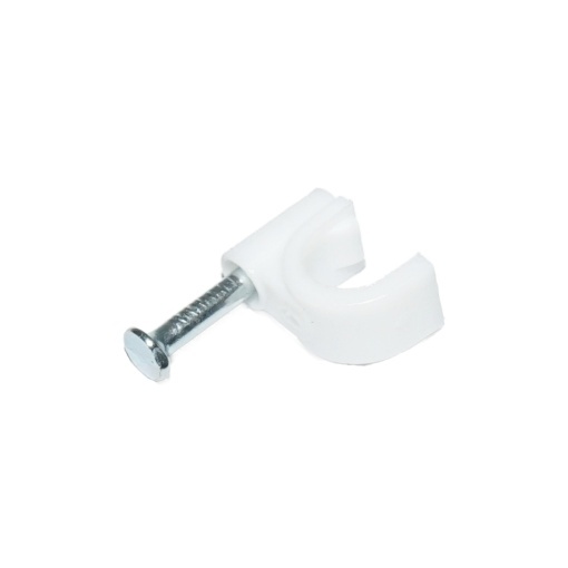 Clema cui 6mm din plastic pentru fixare cablu, 100 buc - Img 2