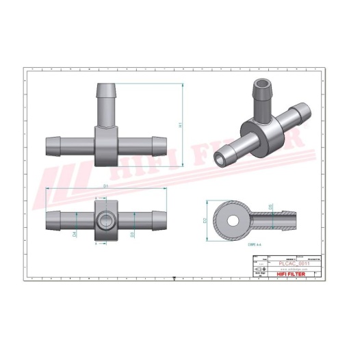 Conector 3 cai, combustibil 8X8x8mm - Img 2