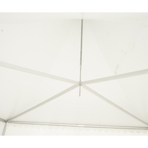 Cort evenimente pavilion tip pagoda 6x6m, alb impermeabil UV, acoperis PVC 950g/m2, cadru aluminiu 64x64x3mm - Img 8