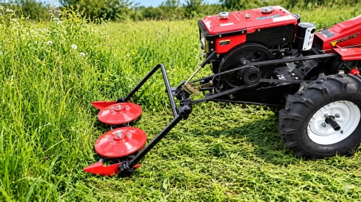 Cositoare rotativa cu 2 discuri pentru motocultor (prindere curea) - Img 4