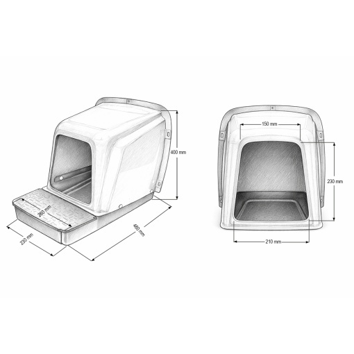 Cuibar gaini ouatoare din plastic 460x230x400mm - Img 4
