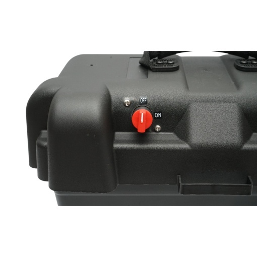 Cutie baterie auto 12V cu voltmetru DC 6-30V, intrerupator alimentare 100A, priza bricheta, afisaj LCD, 2xUSB 360x180x235mm - Img 8
