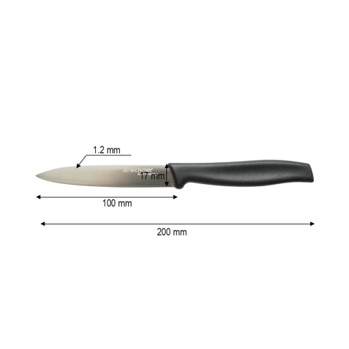 Cutit decojit 10cm, lama otel 5Cr15MoV, maner PP negru Breckner Germany - Img 4