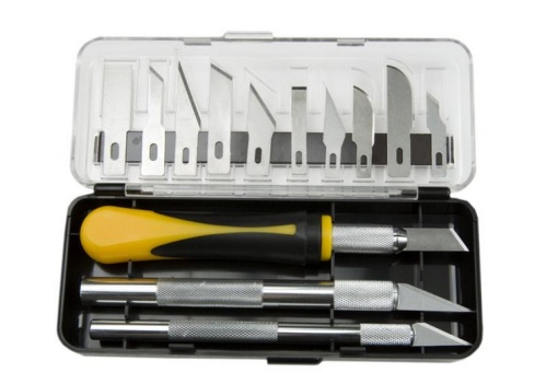 Cutite modelistice de precizie, tip bisturiu, set 16 piese - Img 2