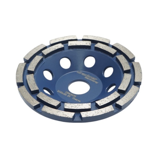 Disc diamantat segmentat tip cupa 125x22.23, dublu rand grosier, standard CONCRETE pentru slefuire beton, piatra, mozaic Breckner Germany - Img 3