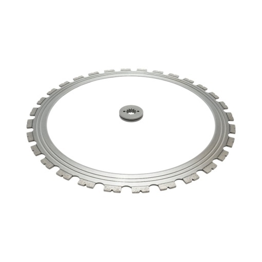 Disc inelar diamantat segmentat 500mm, 30 dinti, rola antrenare pentru masina de taiat beton Breckner Germany - Img 2