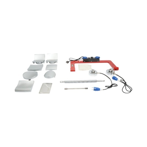 Dispozitiv electric vulcanizare anvelope la cald 2x500W, 220V, 7 adaptoare aluminiu, temperatura reglabila 0-180°C THOR - Img 4
