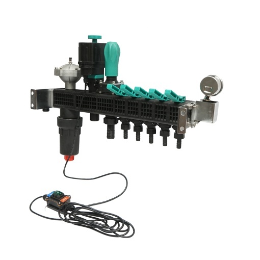 Distribuitor erbicidator cu 5 cai, filtru, supapa electrica si manometru cu glicerina 25 bar - Img 3