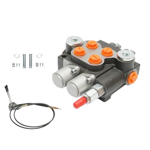 Distribuitor hidraulic cu 2 manete, lungime cablu 2.5m, presiune 250 bar, debit 40L/min Breckner Germany - Img 3