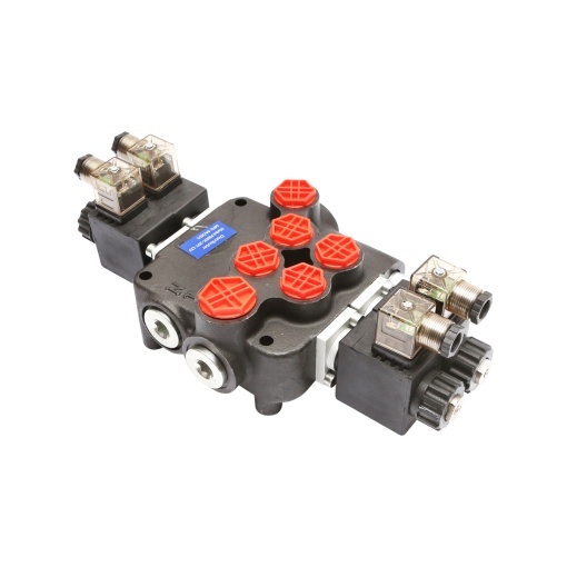 Distribuitor hidraulic P80 electromagnetic cu 2 cai, 12V Breckner Germany - Img 2