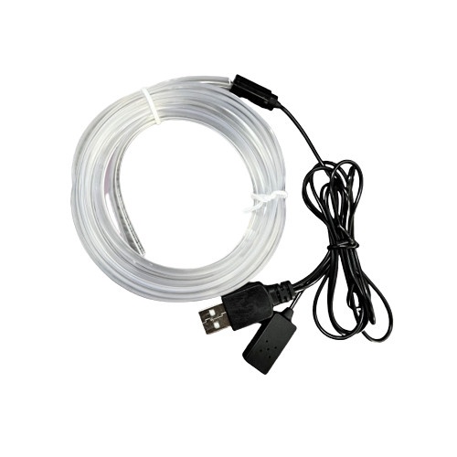 Fir neon cu LED RGB , cu mufa USB si buton , 2 Metri - Img 3