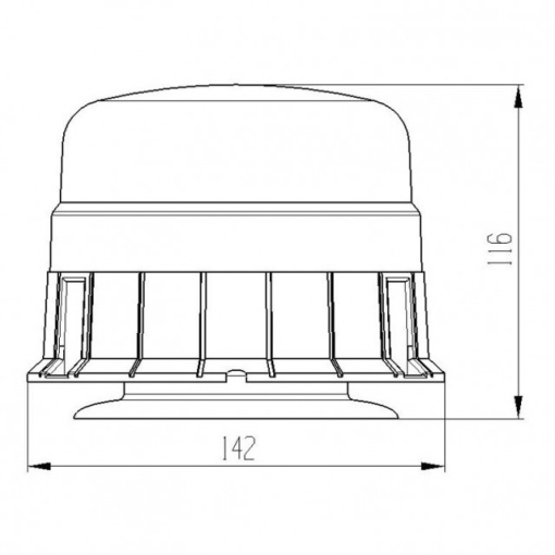Girofar auto 12V / 24V orange LED 19W - Img 2