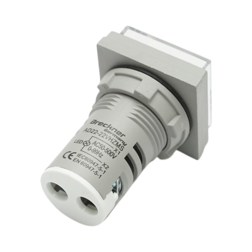 Indicator digital voltmetru si frecventa LED alb 0-99Hz/50-500V AC Ø 22mm Breckner Germany - Img 3