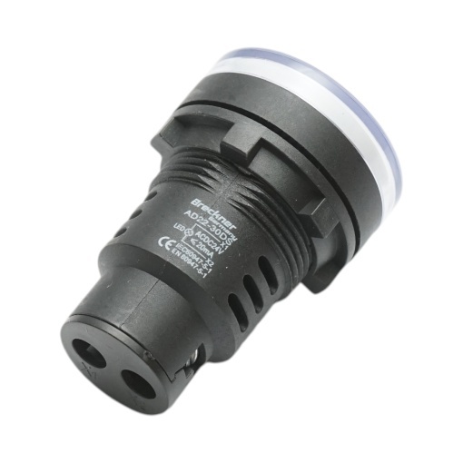 Indicator semnalizare LED alb 24V AC/DC 30mm Breckner Germany - Img 3