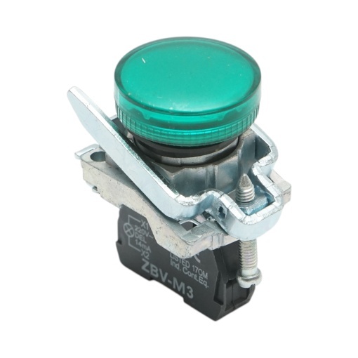 Indicator semnalizare LED verde 220V, 14mA, TB4 Breckner Germany - Img 4