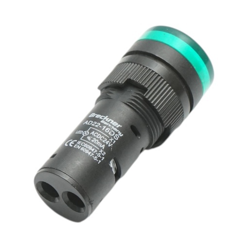 Indicator semnalizare LED verde 24V AC/DC 16mm Breckner Germany - Img 3
