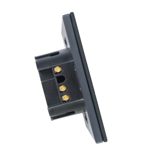 Intrerupator dublu cu touch PNI SH222 din sticla, negru cu LED indicator, 10A, 2X200W - Img 5