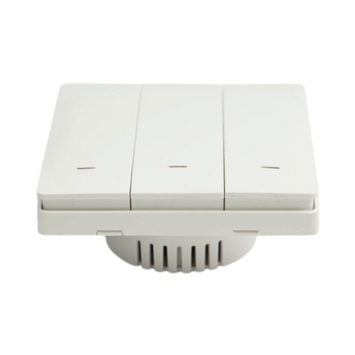 Intrerupator inteligent smart Wi-Fi triplu alb incastrat 100-240V, 10A, 2200W, aplicatie Tuya Smart Life, compatibil Alexa si Google Home 86x86x33mm - Img 3