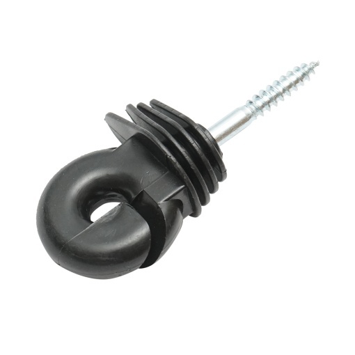 Izolator inelar compact negru fi 6mm 90x40mm gard electric Thor - Img 3