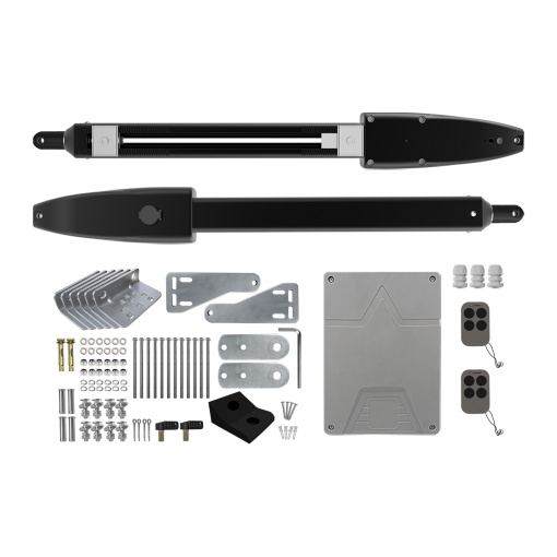 Kit automatizare porti batante PNI MAB600 cu 2 motoare, lampa, fotocelule, telecomenzi si panou de control, lungime poarta 2 x 3m max, greutate porti max. 600 Kg, cu limitator de cursa - Img 4