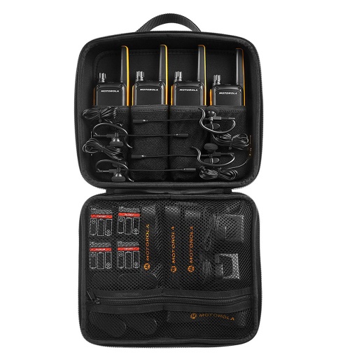 Kit Statie radio PMR portabila Motorola TALKABOUT T82 Extreme Quad set cu 4 buc + Cadou Sticky Pad Cav - Img 5