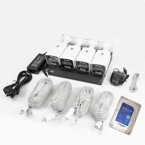 Kit supraveghere video PNI House IPMAX POE 3, NVR cu 4 porturi POE cu 4 camere cu IP 3MP, de exterior si HDD PNI SafeHouse 1TB inclus - Img 7