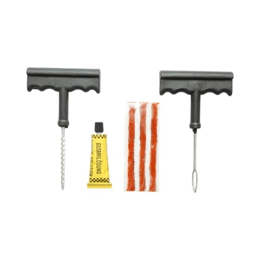 Kit vulcanizare anvelope tubeless la rece cu snur, adeziv, instrument inserare tip ac si alezor - Img 2