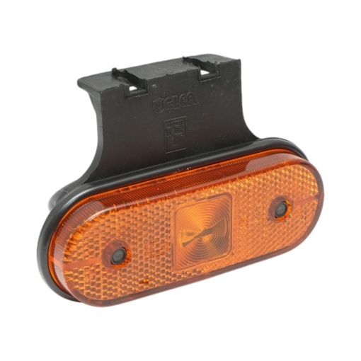 Lampa gabarit laterala ovala LED 24V galbena cu suport 118x46x19mm Breckner Germany - Img 4