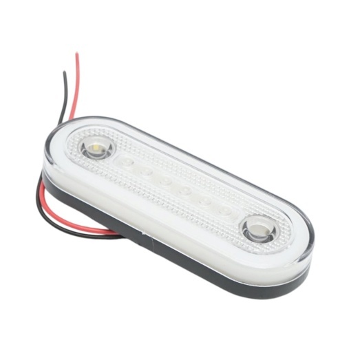 Lampa gabarit laterala ovala LED NEON 12V-24V alba 24 LED-uri 115x44x16mm Breckner Germany - Img 2