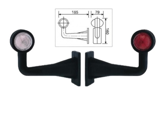 Lampa gabarit LED - DREAPTA - brat lung - Img 3
