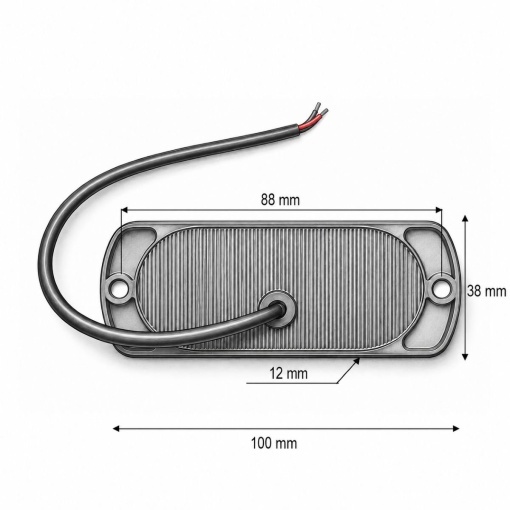 Lampa laterala LED 9-80V, galben fumuriu, 15 LED-uri 100x38x12mm Breckner Germany - Img 5