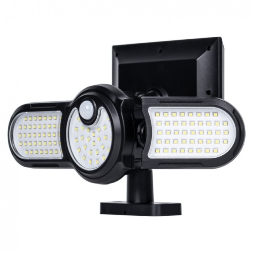 Lampa solara, 112 x LED, cu senzor de miscare, 3 capete rotative 360° - Img 3