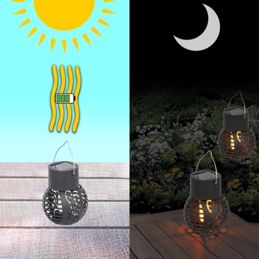 Lampa solara LED cu efect de flacara - Img 4