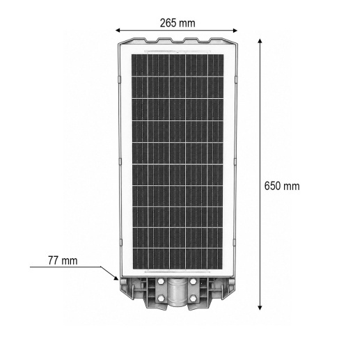 Lampa solara LED iluminat stradal 500W cu panou solar 25W, baterie LiFePO4 20000mAh, senzor miscare, telecomanda, prindere stalp IP65 Breckner Germany - Img 4