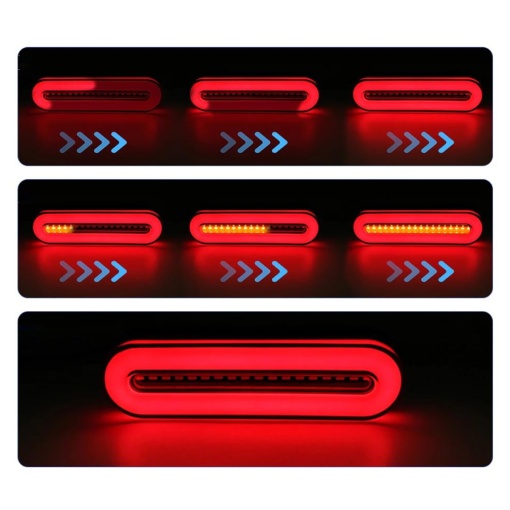 Lampa stop spate LED 12-24V, semnalizare dinamica 235x43x20mm Breckner Germany - Img 2