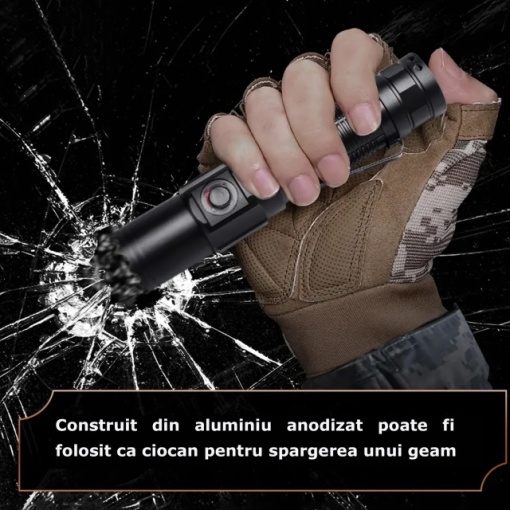 Lanterna PNI Adventure FNTW21 cu LED, 1200lm, aluminiu, acumulator 3000 mAh, incarcare magnetica, IP67 - Img 2