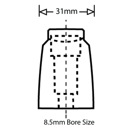 Maner din nailon 132mm, prindere cu suruburi M8 - Img 2