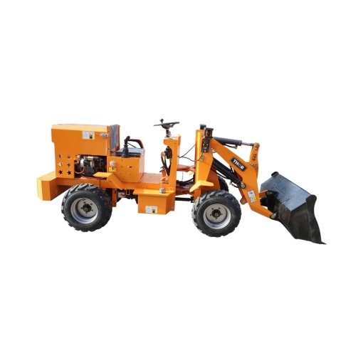 Mini incarcator frontal articulat 900kg 4x4, motor diesel 35CP, capacitate ridicare 500kg, latime cupa 1000mm THOR - Img 4