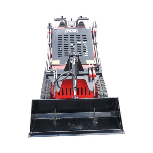 Mini incarcator frontal pe senile, motor benzina 15CP, 420cc, capacitate ridicare 300kg, volum cupa 0.15m3 THOR - Img 2