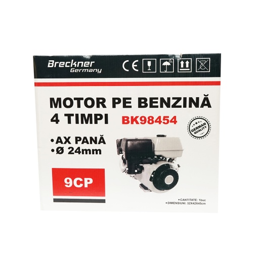 Motor pe benzina 9CP, 4 timpi, ax cu pana 25mm pornire sfoara Breckner Germany - Img 12