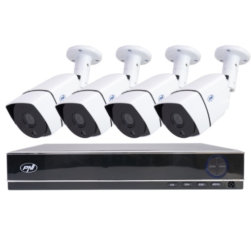 Pachet Kit supraveghere video AHD PNI House PTZ1300 Full HD - NVR si 4 camere exterior 2MP full HD 1080P cu HDD 1Tb inclus - Img 2