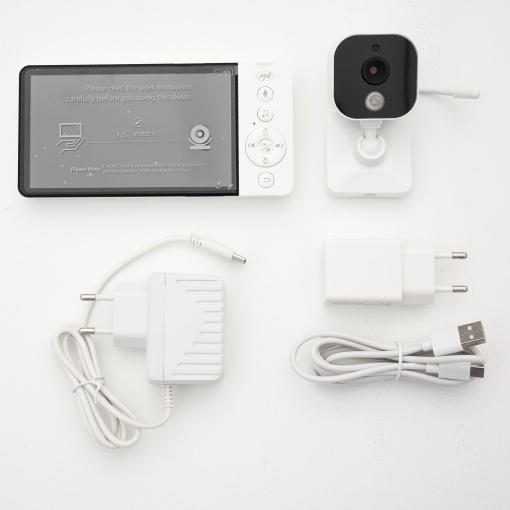Pachet Video Baby Monitor PNI BM500 ecran 5 inch wireless 2.4 GHz si Sticky Pad Drapel inclus - Img 12