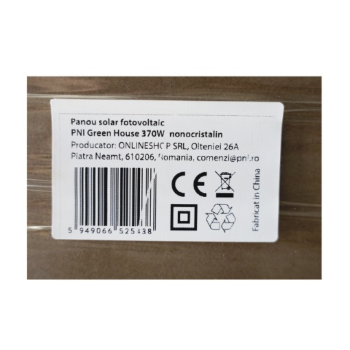 Panou solar fotovoltaic PNI Green House 370W monocristalin, 120 celule, 11A - Img 3