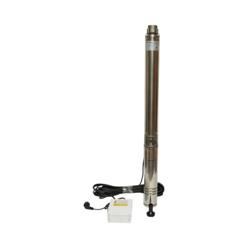 Pompa apa submersibila inox 2.2kW, 220V, D100mm, debit 6 m3/h, inaltime refulare 105m, 15 turbine ceramice, racire pe ulei, panou de control K90QJD2-105/15-2.2 Breckner Germany - Img 2
