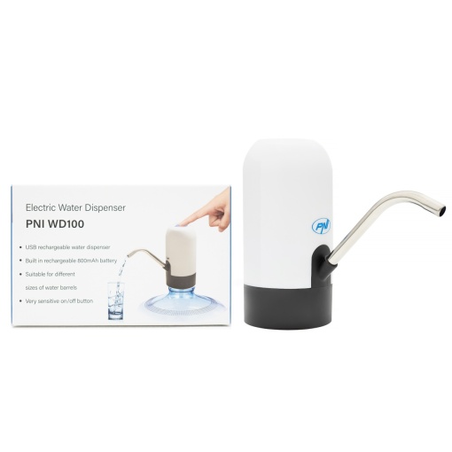 Pompa electrica pentru bidon de apa PNI WD100 incarcare prin micro USB, acumulator 800 mAh, putere 4W - Img 8