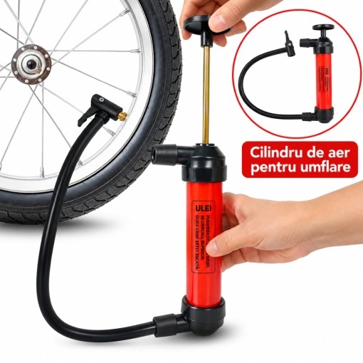 Pompa manuala multifunctionala 3 in 1 de aer si transfer lichide, ulei, combustibil cu furtunuri si accesorii - Img 6