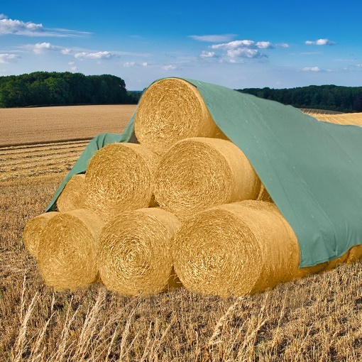 Prelata acoperire baloti fan si paie verde 10.4X25m, 140gr Breckner Germany - Img 2