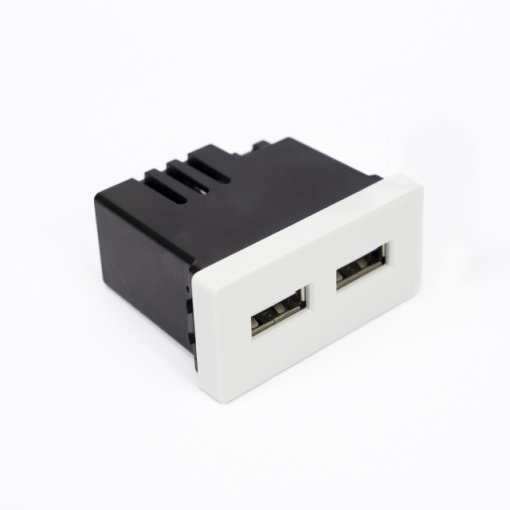 Priza alimentare 2 x USB PNI UB20, 5V 2.4A, max. 12W, modulara, tip F 1/2, montaj incastrat - Img 3