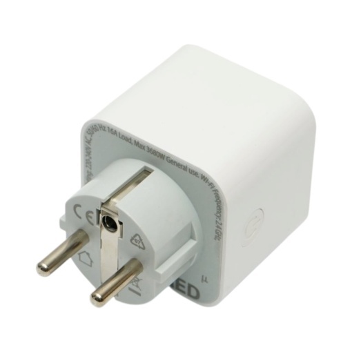 Priza inteligenta smart Wi-Fi alba 220V, 50/60Hz, 16A, 3680W, monitorizare consum, Bluetooth, aplicatie Tuya Smart Life - Img 3