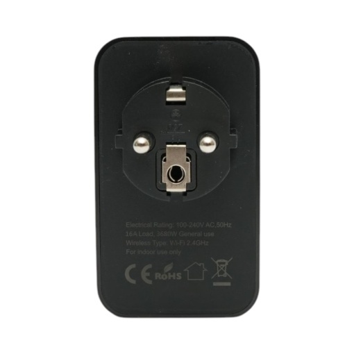 Priza inteligenta smart Wi-Fi neagra 100-240V, 16A, 3680W, 2 porturi USB A+C 5V, aplicatie Tuya Smart Life, compatibila Alexa si Google Home - Img 4